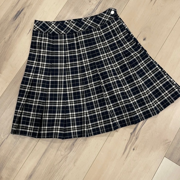 Jupe Plissée H&M En Coton Vert Pois - Taille EUR 34 (XS) - Style A-line Longueur Genou